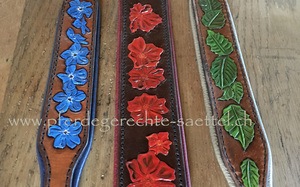 Hundehalsbänder Einzelstücke Leder handpunziert